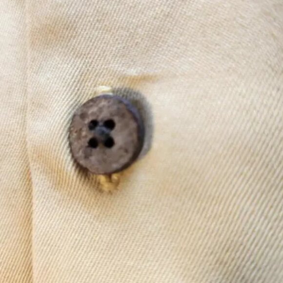 Tommy Bahama Pale Yellow‎ 100% Silk Solid Hawaiian Shirt Size L - Picture 4 of 6